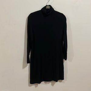 reformation black knit turtle neck dress size xs